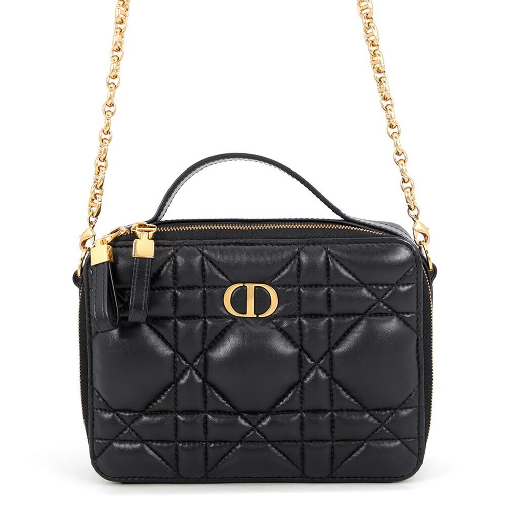 Christian Dior Chain Shoulder Bag Cannage Caro Box Leather S5140UNGX Handbag ...